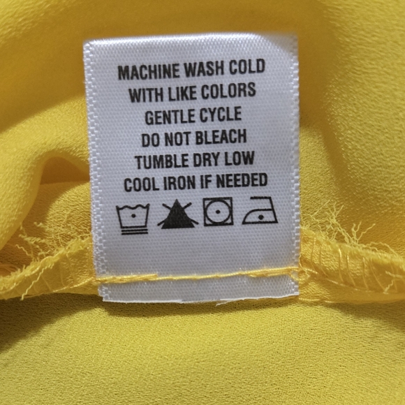 MSK Floral Mini Dress Tiered Ruffle Yellow Pink Size Petite Large - Picture 13 of 16